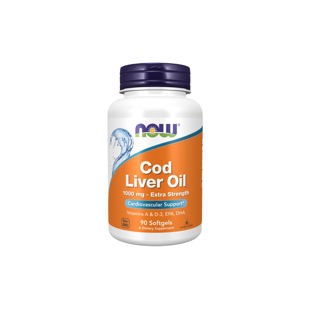 Lebertran 1000 mg 90 Weichkapseln Now Foods